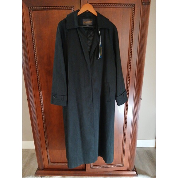 NWT's PENDLETON Women's Size 12 Black Trench Coat Detachable Quilted Liner - Picture 1 of 14